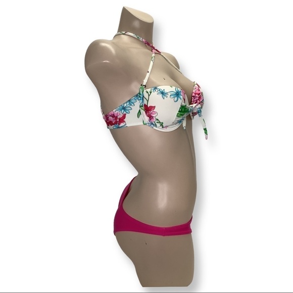Recco Size Large Brazilian Floral and Pink Underwire Bikini Set. New With Tags. - Picture 3 of 4